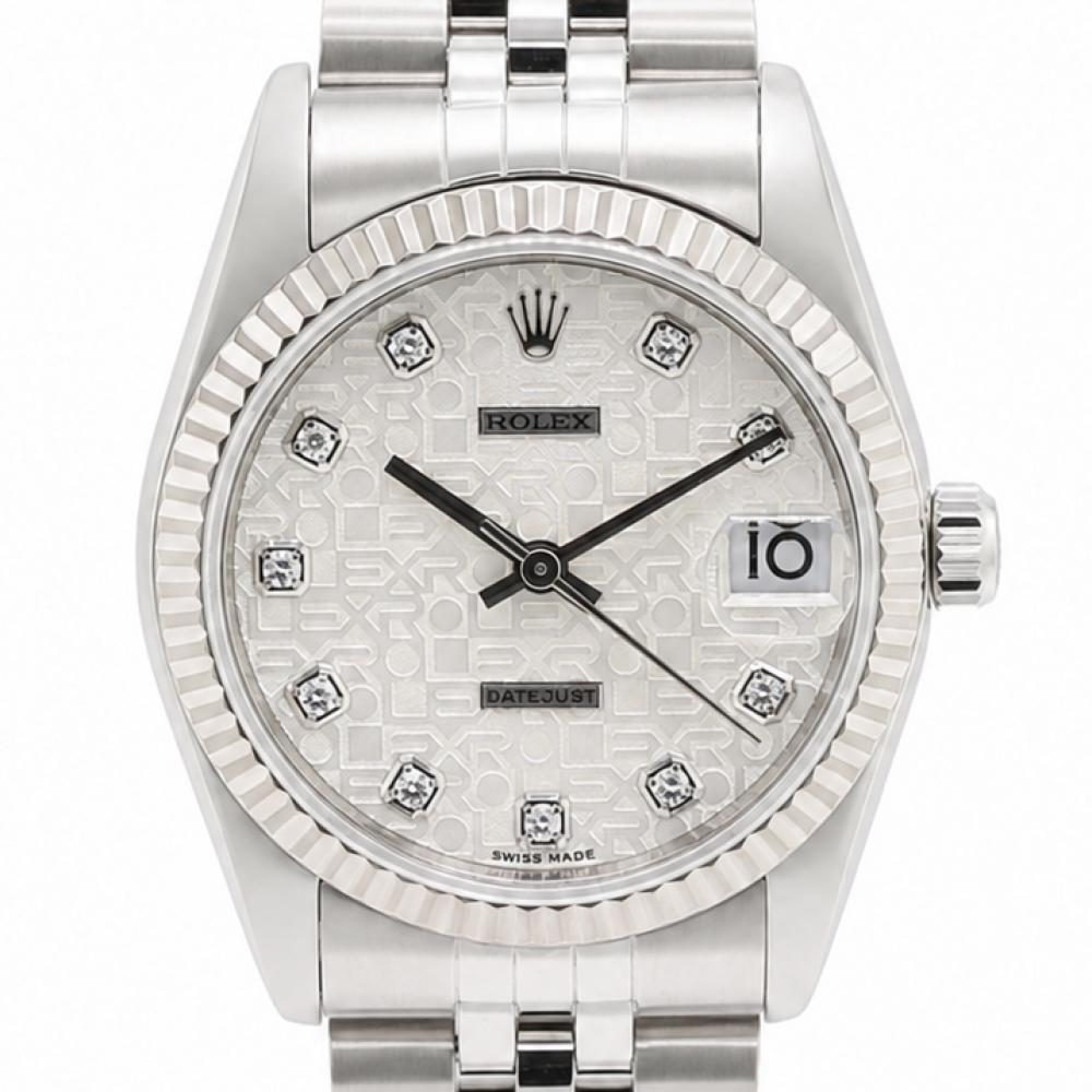 Rolex Datejust 31MM 68274 Factory Silver Diamond Dial Watch